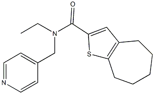 N-ethyl-N-(pyridin-4-ylmethyl)-5,6,7,8-tetrahydro-4H-cyclohepta[b]thiophene-2-carboxamide Structure