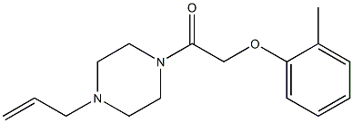 2-(2-methylphenoxy)-1-(4-prop-2-enylpiperazin-1-yl)ethanone Structure