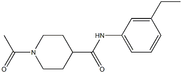 1-acetyl-N-(3-ethylphenyl)piperidine-4-carboxamide Structure