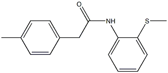 2-(4-methylphenyl)-N-(2-methylsulfanylphenyl)acetamide Structure