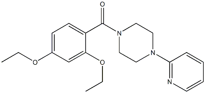 (2,4-diethoxyphenyl)-(4-pyridin-2-ylpiperazin-1-yl)methanone Struktur