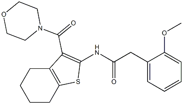 2-(2-methoxyphenyl)-N-[3-(morpholine-4-carbonyl)-4,5,6,7-tetrahydro-1-benzothiophen-2-yl]acetamide Structure