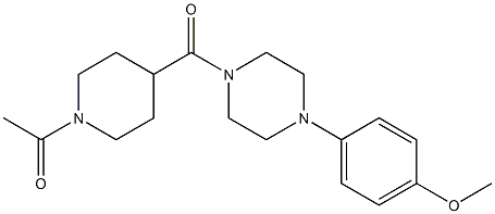 1-[4-[4-(4-methoxyphenyl)piperazine-1-carbonyl]piperidin-1-yl]ethanone Structure
