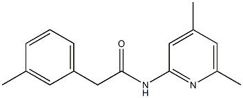 N-(4,6-dimethylpyridin-2-yl)-2-(3-methylphenyl)acetamide Struktur