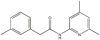 N-(4,6-dimethylpyridin-2-yl)-2-(3-methylphenyl)acetamide,,结构式