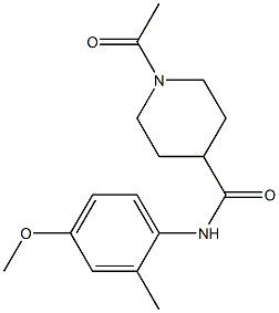 1-acetyl-N-(4-methoxy-2-methylphenyl)piperidine-4-carboxamide Structure