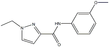 1-ethyl-N-(3-methoxyphenyl)pyrazole-3-carboxamide Structure