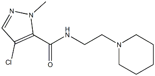 4-chloro-2-methyl-N-(2-piperidin-1-ylethyl)pyrazole-3-carboxamide Structure