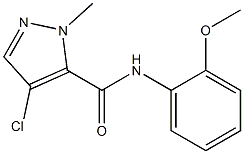 4-chloro-N-(2-methoxyphenyl)-2-methylpyrazole-3-carboxamide 化学構造式