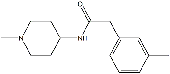 2-(3-methylphenyl)-N-(1-methylpiperidin-4-yl)acetamide Structure