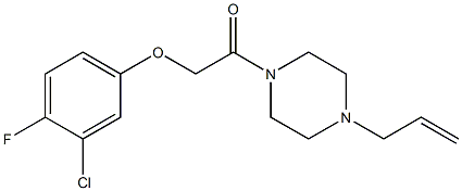 2-(3-chloro-4-fluorophenoxy)-1-(4-prop-2-enylpiperazin-1-yl)ethanone Structure