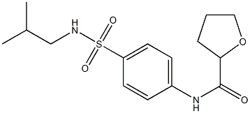 N-[4-(2-methylpropylsulfamoyl)phenyl]oxolane-2-carboxamide 结构式