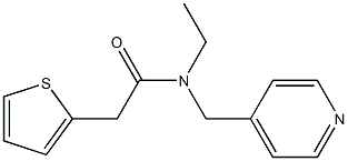 N-ethyl-N-(pyridin-4-ylmethyl)-2-thiophen-2-ylacetamide Structure