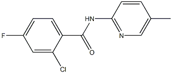 2-chloro-4-fluoro-N-(5-methylpyridin-2-yl)benzamide Structure