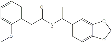 N-[1-(1,3-benzodioxol-5-yl)ethyl]-2-(2-methoxyphenyl)acetamide Structure