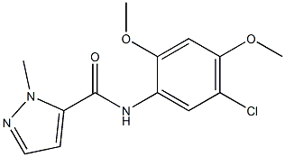 N-(5-chloro-2,4-dimethoxyphenyl)-2-methylpyrazole-3-carboxamide 化学構造式