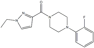 (1-ethylpyrazol-3-yl)-[4-(2-fluorophenyl)piperazin-1-yl]methanone Structure