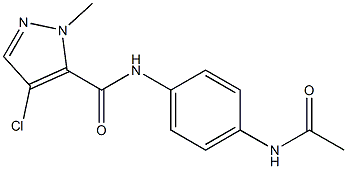 N-(4-acetamidophenyl)-4-chloro-2-methylpyrazole-3-carboxamide Structure