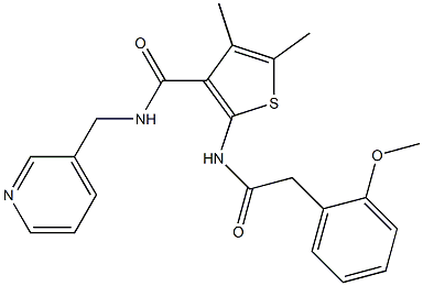  2-[[2-(2-methoxyphenyl)acetyl]amino]-4,5-dimethyl-N-(pyridin-3-ylmethyl)thiophene-3-carboxamide