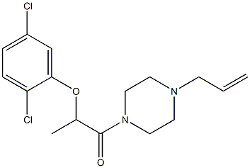 2-(2,5-dichlorophenoxy)-1-(4-prop-2-enylpiperazin-1-yl)propan-1-one Structure