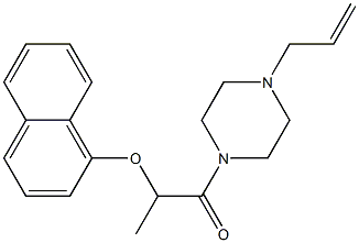 2-naphthalen-1-yloxy-1-(4-prop-2-enylpiperazin-1-yl)propan-1-one Structure