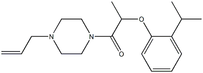 2-(2-propan-2-ylphenoxy)-1-(4-prop-2-enylpiperazin-1-yl)propan-1-one Structure