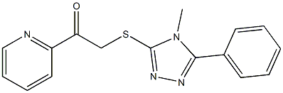 2-[(4-methyl-5-phenyl-1,2,4-triazol-3-yl)sulfanyl]-1-pyridin-2-ylethanone Structure