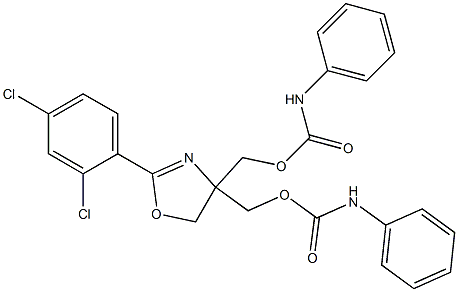 [2-(2,4-dichlorophenyl)-4-(phenylcarbamoyloxymethyl)-5H-1,3-oxazol-4-yl]methyl N-phenylcarbamate Structure