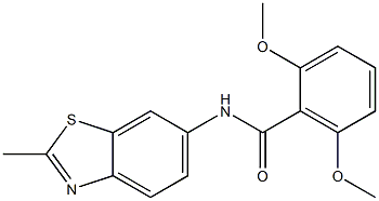 2,6-dimethoxy-N-(2-methyl-1,3-benzothiazol-6-yl)benzamide Structure