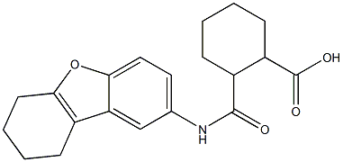 2-(6,7,8,9-tetrahydrodibenzofuran-2-ylcarbamoyl)cyclohexane-1-carboxylic acid Structure