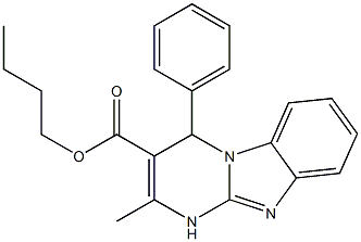 butyl 2-methyl-4-phenyl-1,4-dihydropyrimido[1,2-a]benzimidazole-3-carboxylate Structure