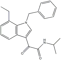 2-(1-benzyl-7-ethylindol-3-yl)-2-oxo-N-propan-2-ylacetamide 化学構造式