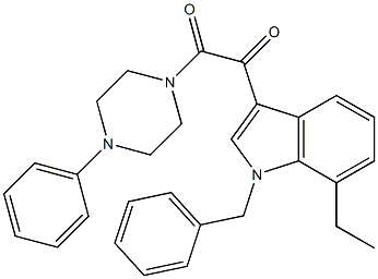 1-(1-benzyl-7-ethylindol-3-yl)-2-(4-phenylpiperazin-1-yl)ethane-1,2-dione Structure
