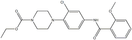 ethyl 4-[2-chloro-4-[(2-methoxybenzoyl)amino]phenyl]piperazine-1-carboxylate Struktur