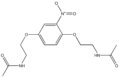 N-[2-[4-(2-acetamidoethoxy)-3-nitrophenoxy]ethyl]acetamide Struktur