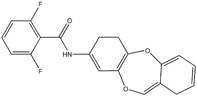N-(6H-benzo[b][1,4]benzodioxepin-8-yl)-2,6-difluorobenzamide Struktur