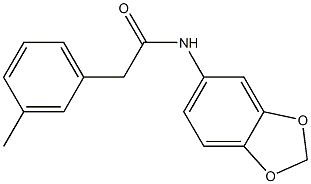 N-(1,3-benzodioxol-5-yl)-2-(3-methylphenyl)acetamide Struktur