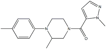 [3-methyl-4-(4-methylphenyl)piperazin-1-yl]-(2-methylpyrazol-3-yl)methanone Structure