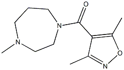 (3,5-dimethyl-1,2-oxazol-4-yl)-(4-methyl-1,4-diazepan-1-yl)methanone Structure