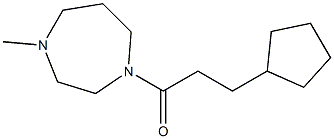 3-cyclopentyl-1-(4-methyl-1,4-diazepan-1-yl)propan-1-one Structure