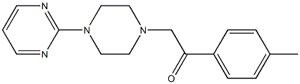 2-(4-methylphenyl)-1-(4-pyrimidin-2-ylpiperazin-1-yl)ethanone Struktur