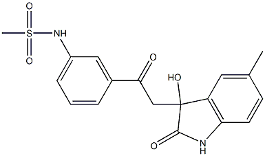 N-[3-[2-(3-hydroxy-5-methyl-2-oxo-1H-indol-3-yl)acetyl]phenyl]methanesulfonamide|