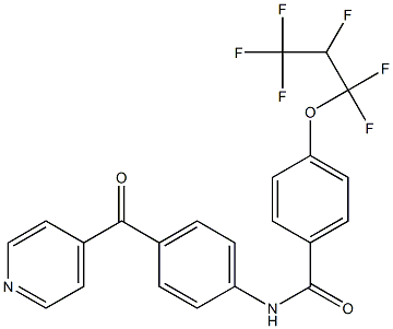 4-(1,1,2,3,3,3-hexafluoropropoxy)-N-[4-(pyridine-4-carbonyl)phenyl]benzamide,,结构式