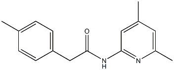 N-(4,6-dimethylpyridin-2-yl)-2-(4-methylphenyl)acetamide 化学構造式