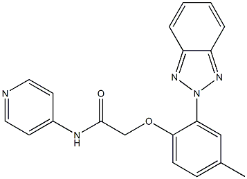 2-[2-(benzotriazol-2-yl)-4-methylphenoxy]-N-pyridin-4-ylacetamide Structure