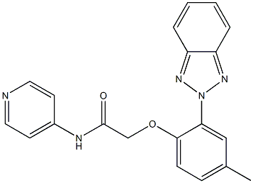 2-[2-(benzotriazol-2-yl)-4-methylphenoxy]-N-pyridin-4-ylacetamide,,结构式