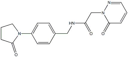2-(6-oxopyridazin-1-yl)-N-[[4-(2-oxopyrrolidin-1-yl)phenyl]methyl]acetamide Structure