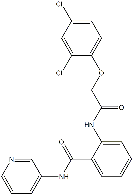 2-[[2-(2,4-dichlorophenoxy)acetyl]amino]-N-pyridin-3-ylbenzamide 化学構造式