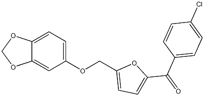 [5-(1,3-benzodioxol-5-yloxymethyl)furan-2-yl]-(4-chlorophenyl)methanone 化学構造式
