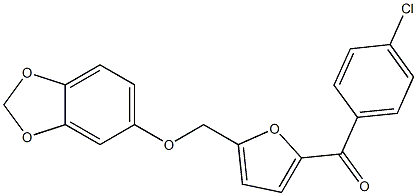 [5-(1,3-benzodioxol-5-yloxymethyl)furan-2-yl]-(4-chlorophenyl)methanone Structure